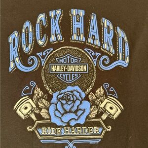 LG Black Tee with Blue  Accents Women’s Large